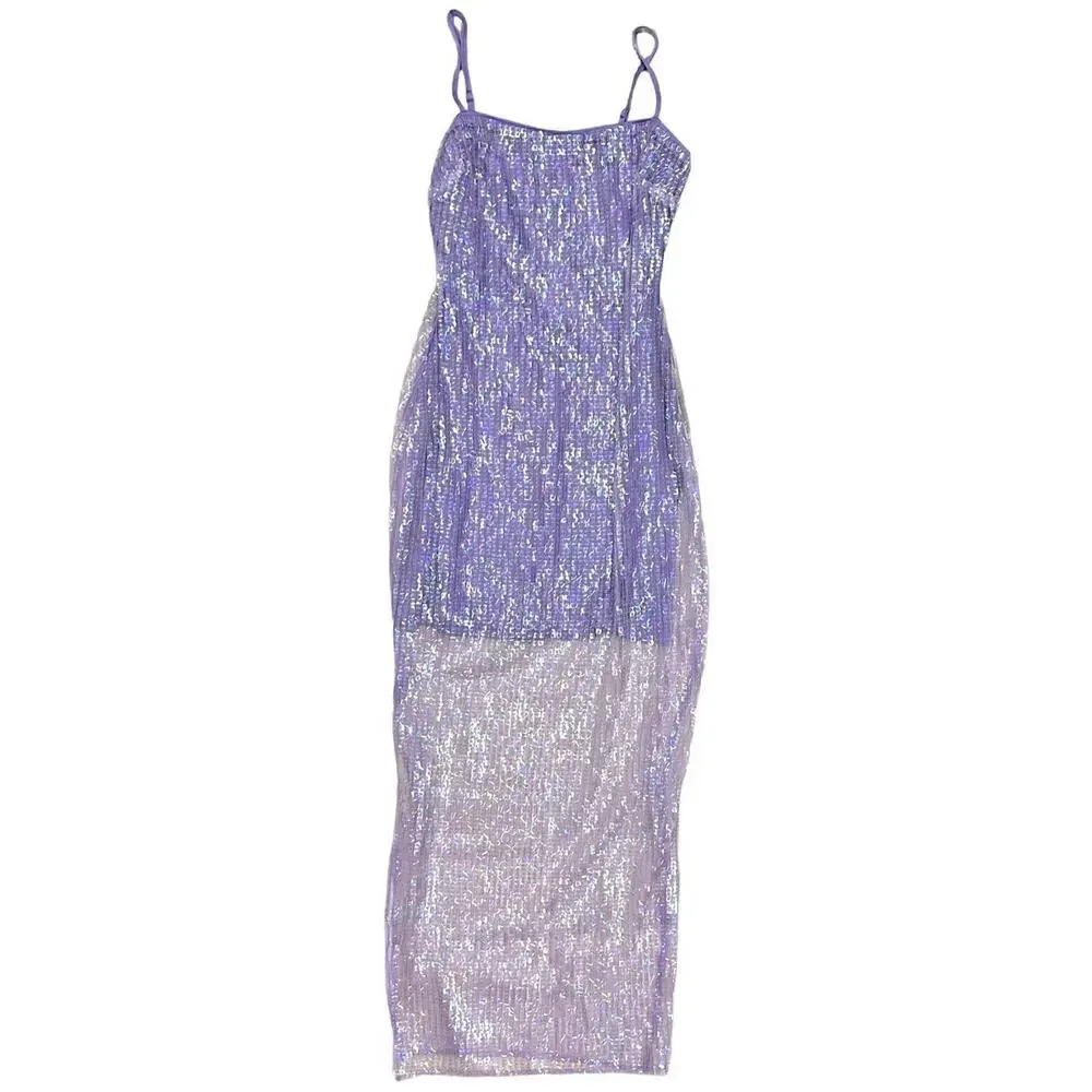 Astr Purple Sequin Midi Dress - Picture 4 of 4